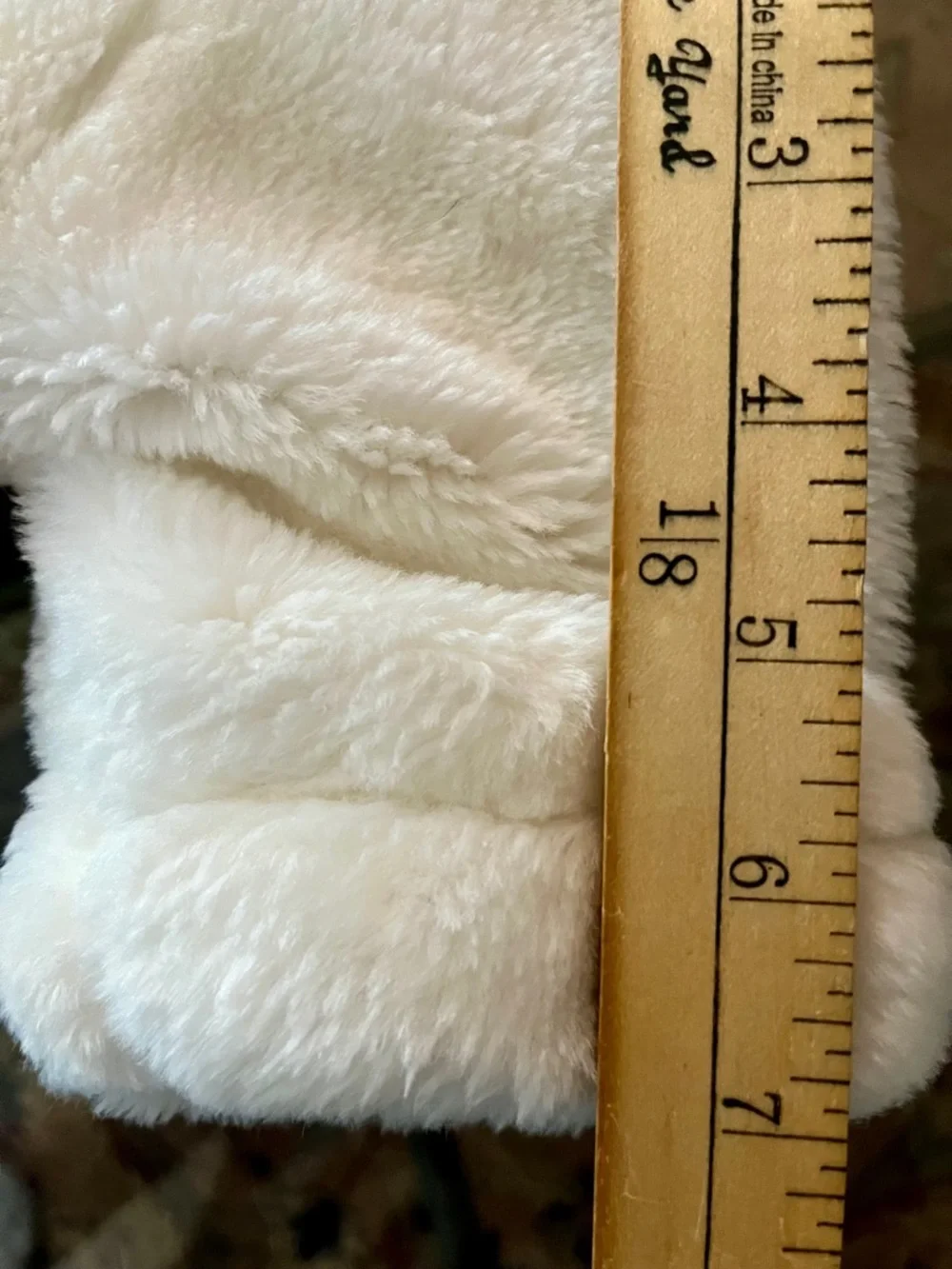 The Children’sPlace Baby Fuzzy Coat 3-6M Ivory Hooded Plush Jacket Cozy Cute